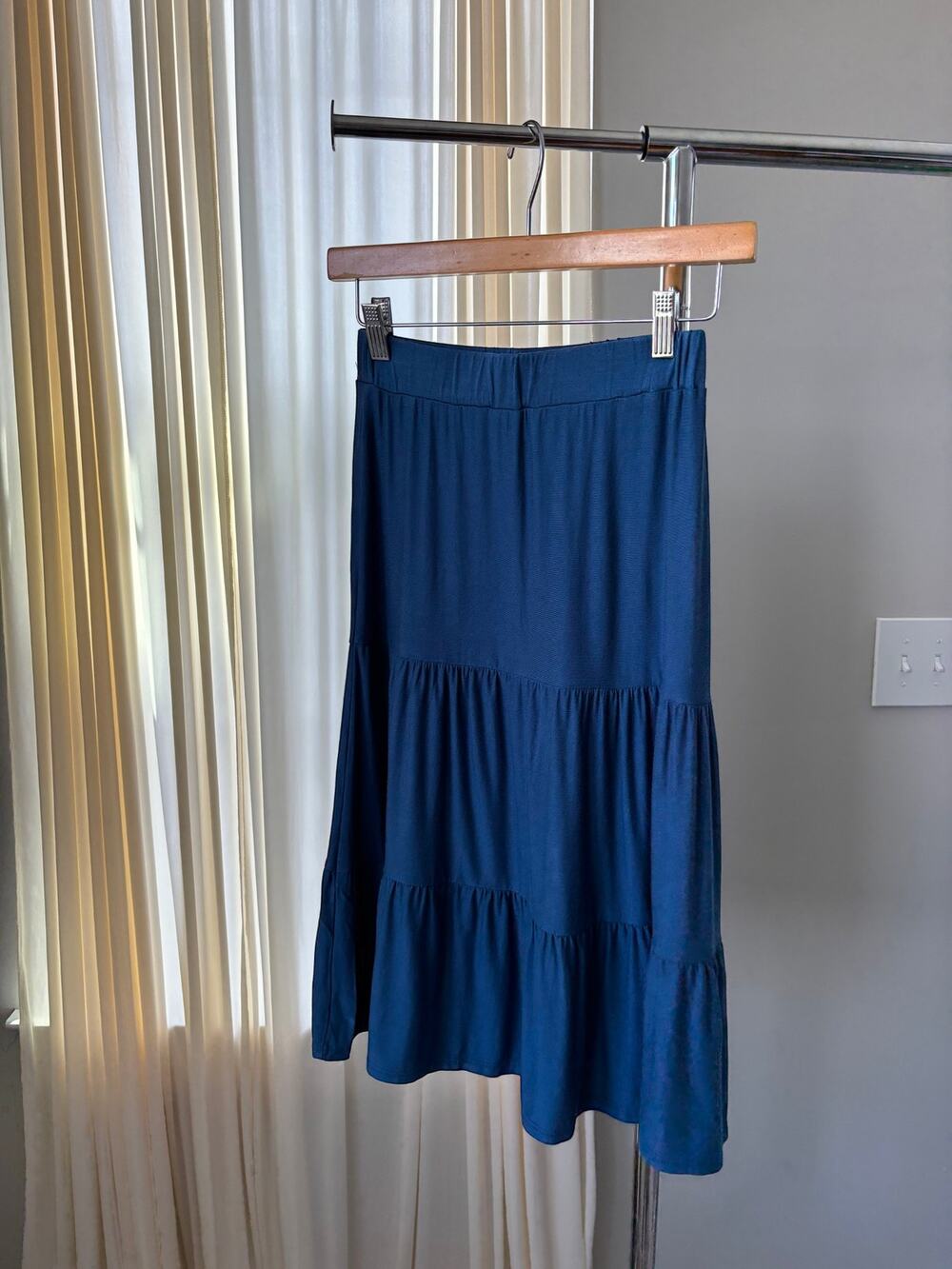 Vintage Y2K Double Take Strapless Dress Small Blue Flowy Summer Soft Romantic